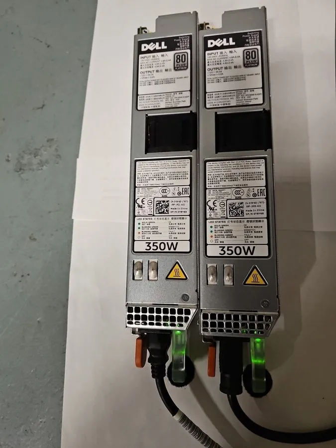 Блок питания Dell D350E-S1 350W Power Supply 80 Plus Platinum PowerEdge 0Y8Y65