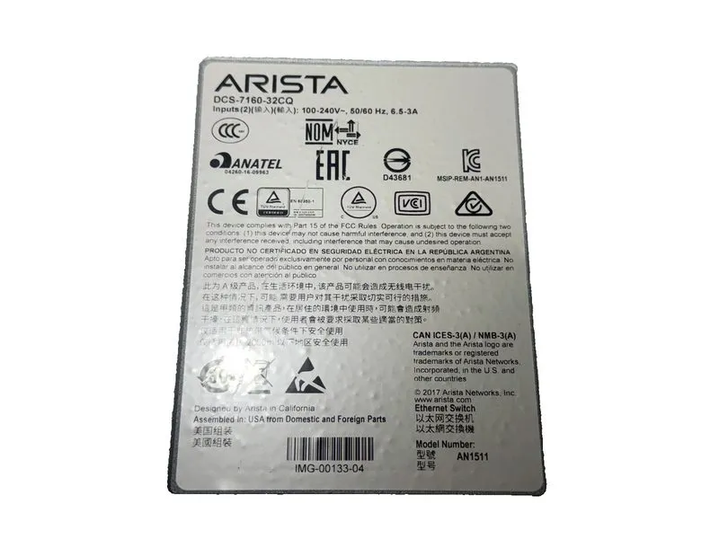 Коммутатор Arista DCS-7160-32CQ-R Switch 32 x 100Gb QSFP28 Ports — фото лота 3