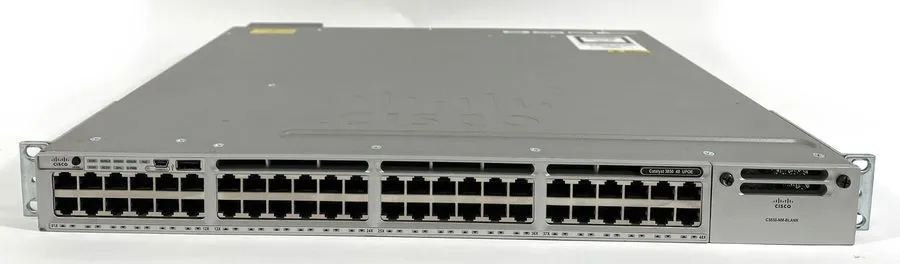 Коммутатор Cisco WS-C3850-48U-S 48-Port UPoE Switch w/ C850-NM-2-10G & Dual 1100 — фото лота 2