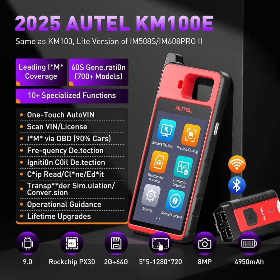 Диагностический сканер 2026 Autel Scanner MaxiIM KM100E Key Fob Programming Tool