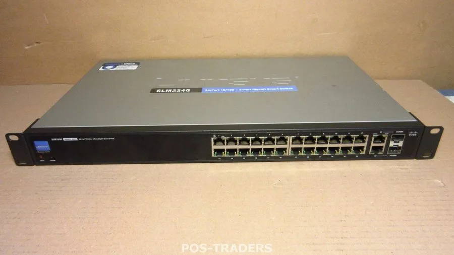Коммутатор Cisco Linksys SLM224G 24 Port 10/100 Managed Smart Switch(s) Tests Go