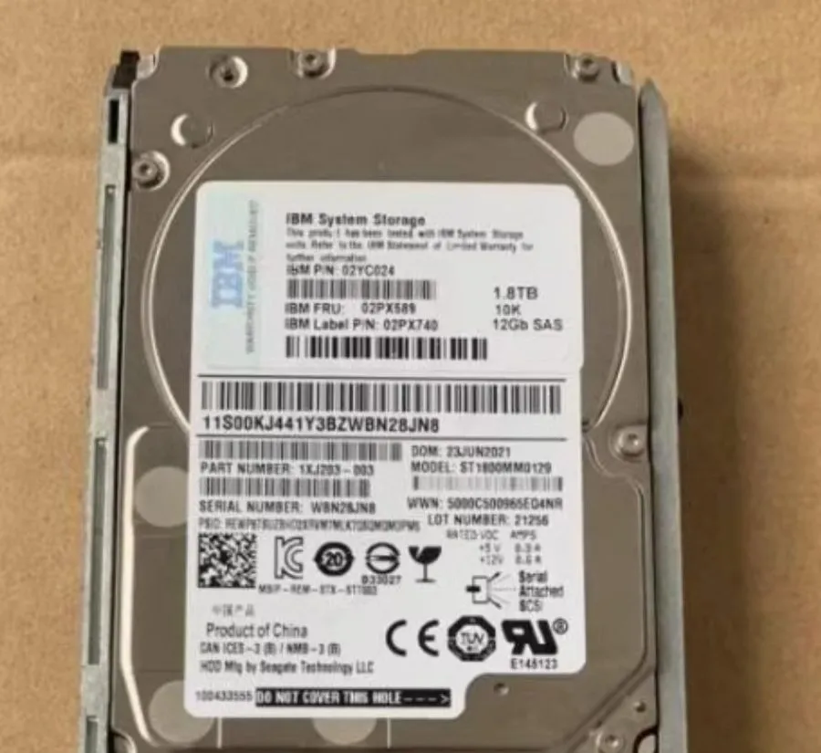 Жёсткий диск IBM 02YC024 02PX589 02PX740 1.8TB 10K SAS 12Gb/s 2.5'' V5000E Hard 