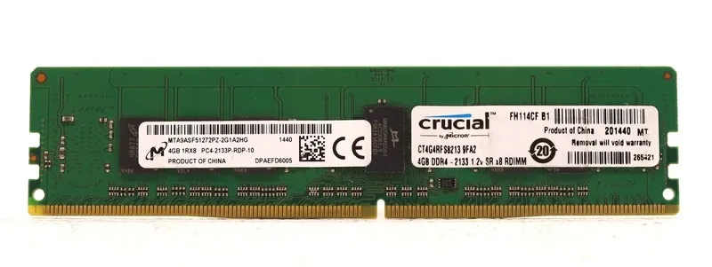 Модуль памяти Micron 4GB 1RX8 PC4-2133P-RDP-10 ECC REG RAM P/N: MTA9ASF51272PZ-2