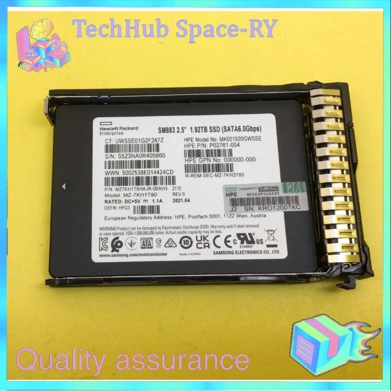 Сервер HPE/Samsung 2.5"Replace P40504-B21 P41529-001 1.92TB SATA 6G G10 Server S