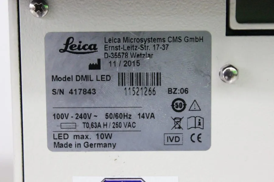Объектив микроскопа LEICA DMIL LED Inverted Microscope with Hi Plan Objectives — фото лота 1