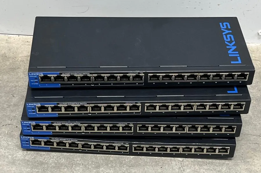 Коммутатор Linksys LGS116P 16-Port Gigabit PoE+ Unmanaged Network Switch 80W