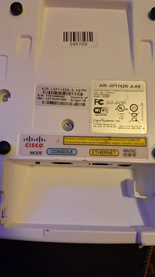 Точка доступа Wi-Fi Cisco AIR-AP1142N-A-K9 Wireless Dual Band Access Point 802.1