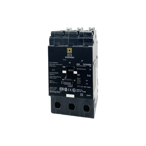 Автоматический выключатель Square D EDB34060 Circuit Breaker 60A 3-Pole 480V AC  — фото лота 2