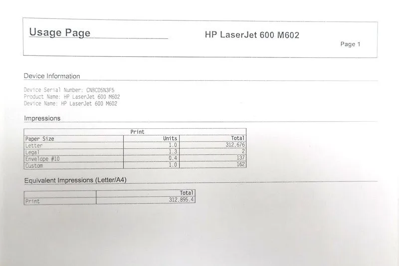 Лазерный принтер HP LaserJet Enterprise 600 M602 Laser Printer CE993A 28K Pg Ct