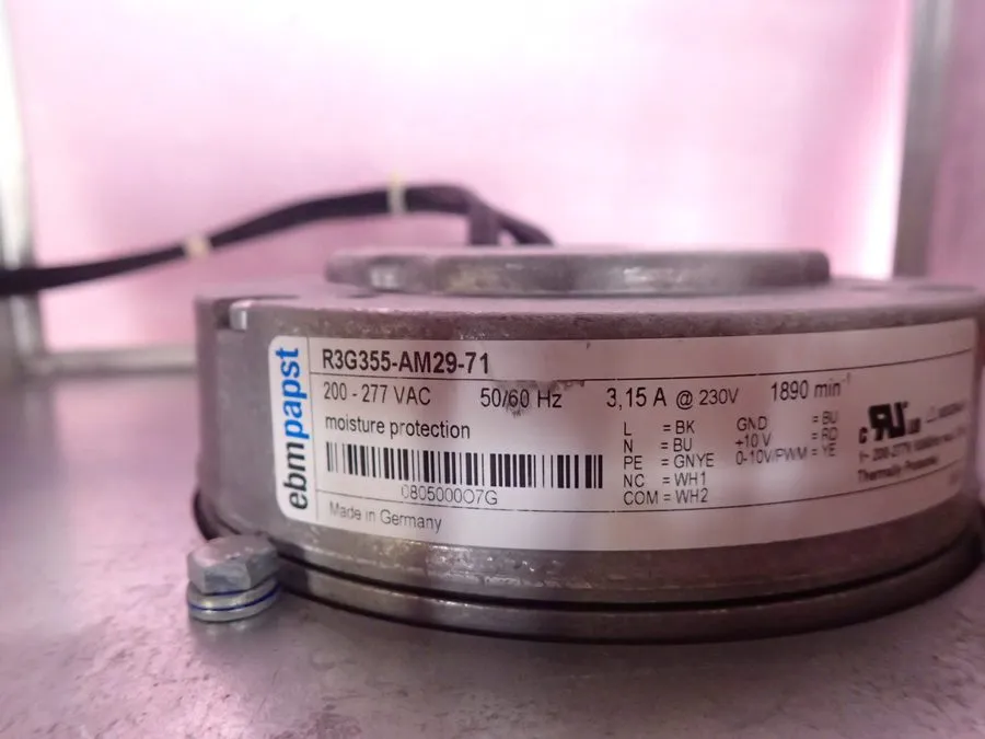 Вентилятор EBM PAPST R3G355-AM29-71 EC CENTRIFUGAL FAN 200-277Vac RPM1890 BACKWA