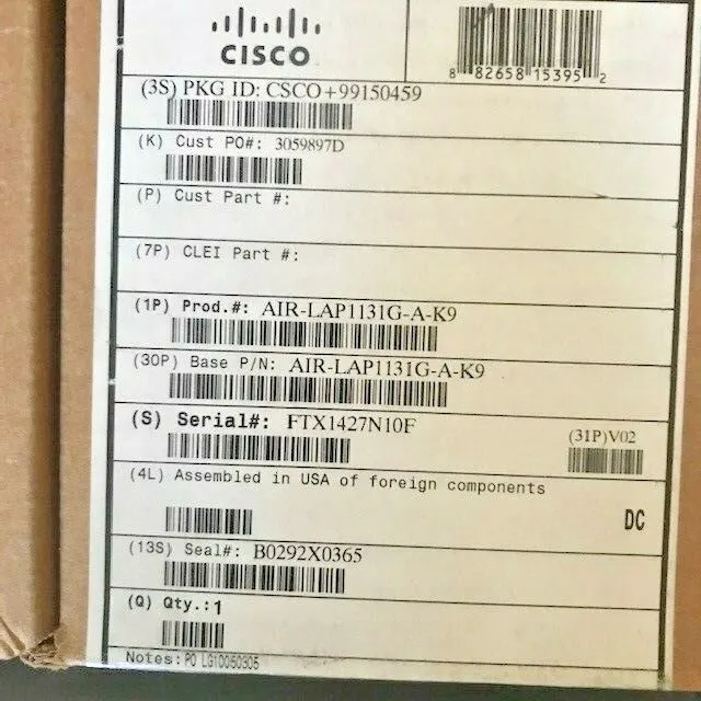 Точка доступа Wi-Fi Cisco AIR-LAP1131G-A-K9 Aironet 1131AG Wireless Access Point