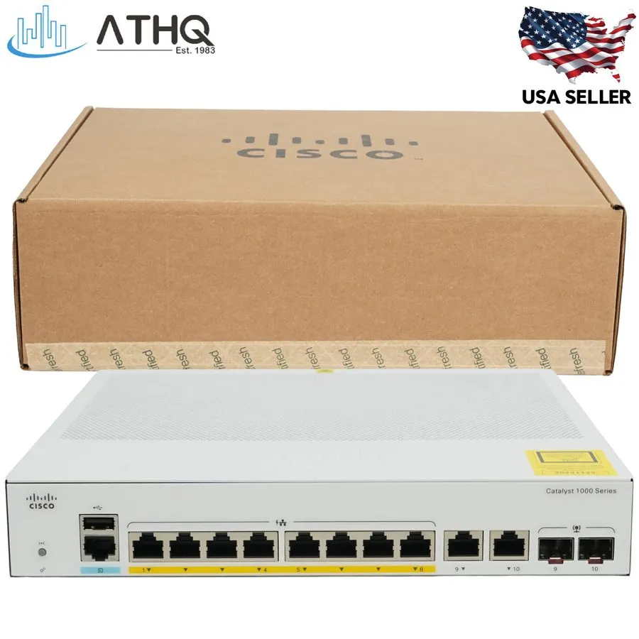 Коммутатор Cisco C1000-8FP-2G-L Catalyst 1000 8-Port Gigabit PoE+ Managed Switch