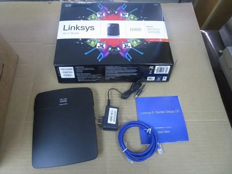 Маршрутизатор Cisco Linksys E1200 Wireless-N N300 Router 2.4GHz WiFi 4-Port