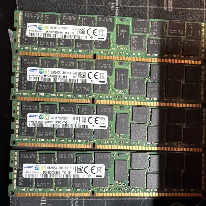Модуль памяти Samsung 16GB 2Rx4 PC3L-12800R M393B2G70DB0-YK0 DDR3 1600MHz Reg EC