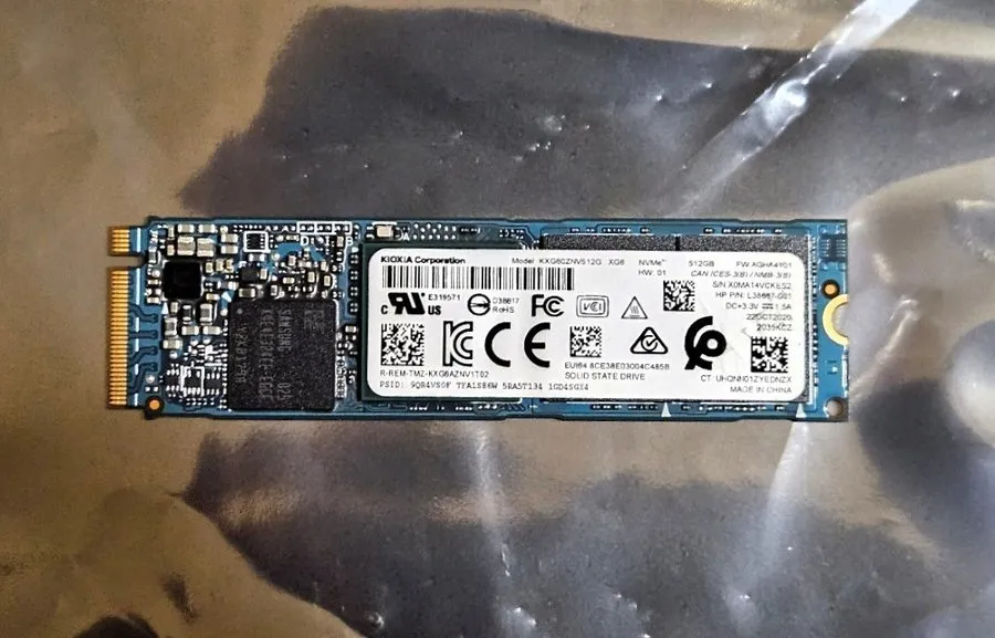 SSD-накопитель Kioxia 512GB M.2 2280 NVMe PCIe SSD KXG60ZNV512G 87% health