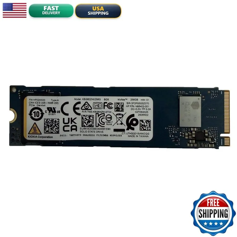 SSD-накопитель KIOXIA 256GB SSD NVMe M.2 2280 BG6 PCIe Gen4 x4 KBG60ZNV256G 100%