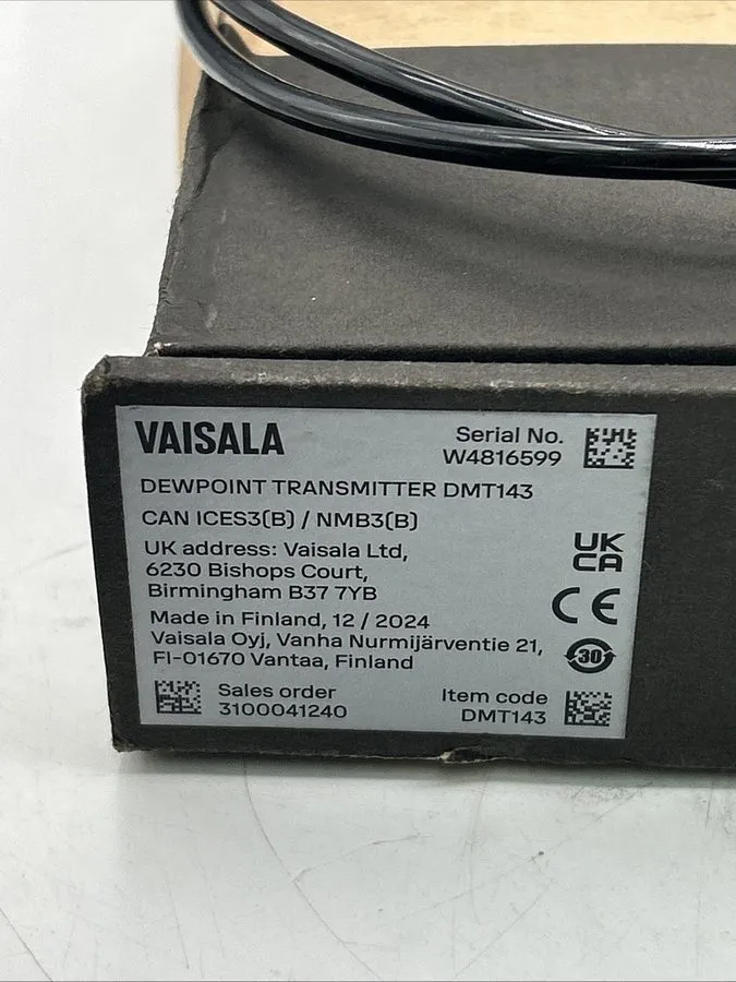 Датчик VAISALA DMT143 Dew Point Sensor Transmitter N1DUX1X3A0ASX — фото лота 1