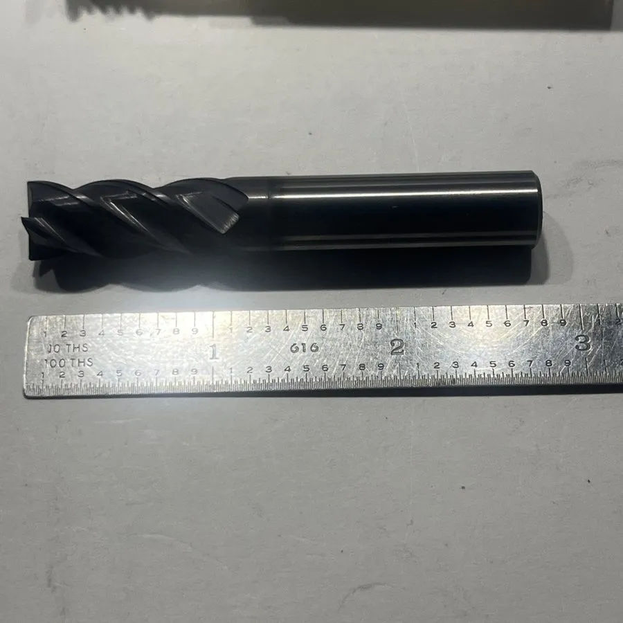 Режущий инструмент MA Ford 17743712A 4 Flute Carbide End Mill 7/16x1x2-3/4” .015 — фото лота 1