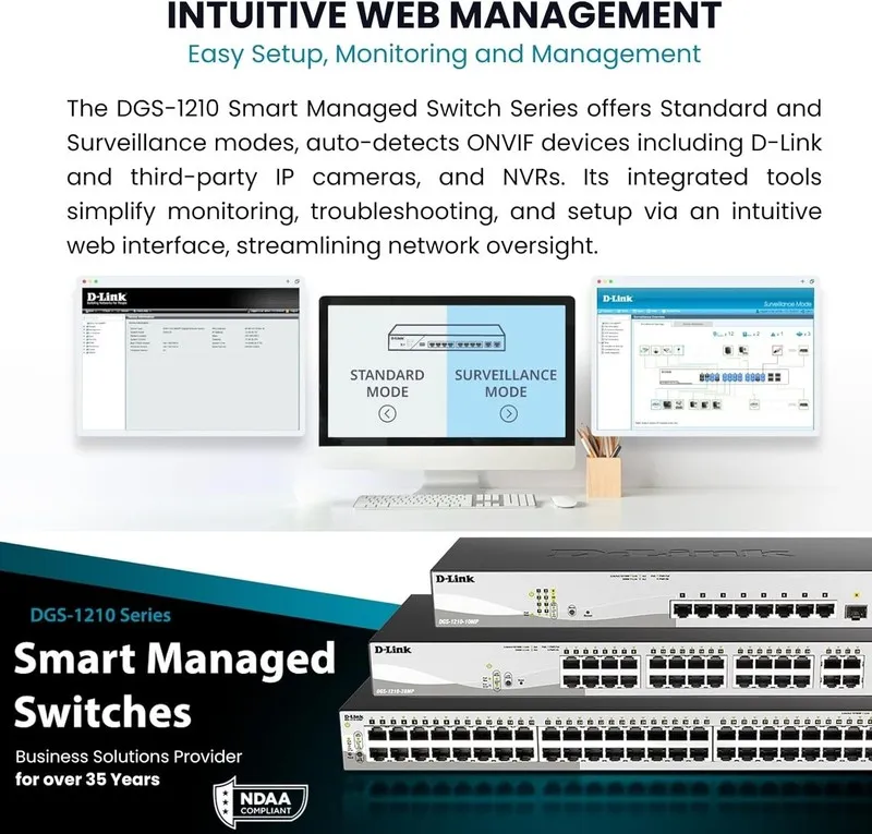 Коммутатор D-Link DGS-1210-28MP 28-Port Gigabit Smart Managed Rackmount PoE Swit — фото лота 2