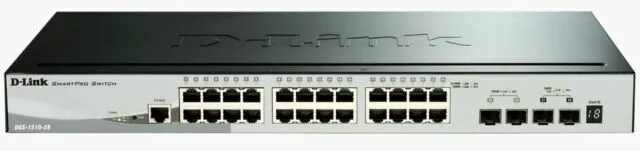 Коммутатор D-Link DGS-1510-28X SmartPro 24-Port Gigabit Switch with 4 10GbE SFP+