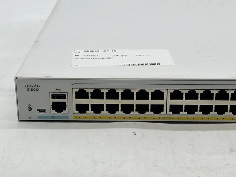 Коммутатор Cisco CBS 250 CBS250-48P-4G 48 Ports PoE Gigabit Ethernet Switch — фото лота 2