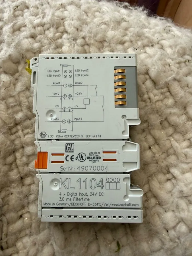 Модуль ввода-вывода LOT BECKHOFF KL1104 4X DIGITAL INPUT 24VDC