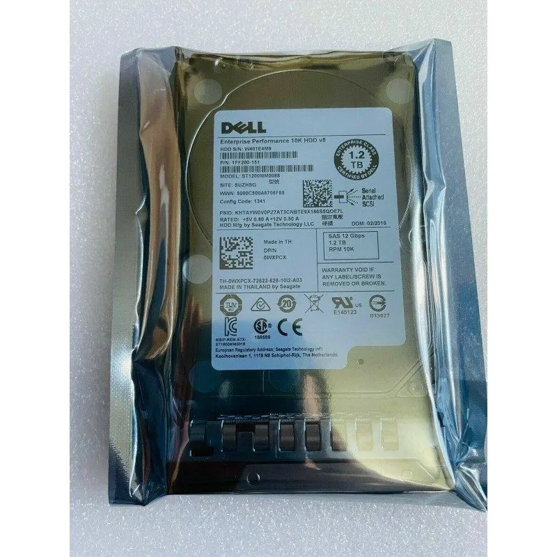 Сервер 0WXPCX Dell POWEREDGE WXPCX 1.2TB 10K RPM 12Gb/s 2.5" SAS SERVER HDD Hard