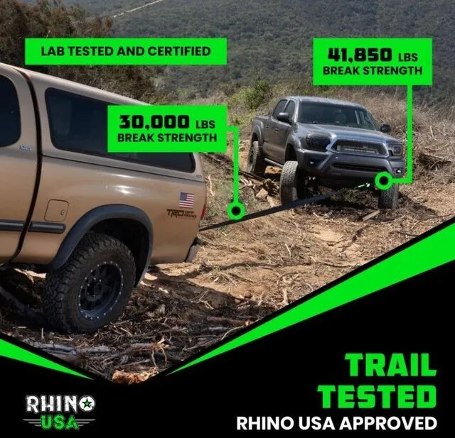 Такелажная скоба Rhino USA 20 ft Tow Strap and Hitch Combo with Shackle RNO-20ST