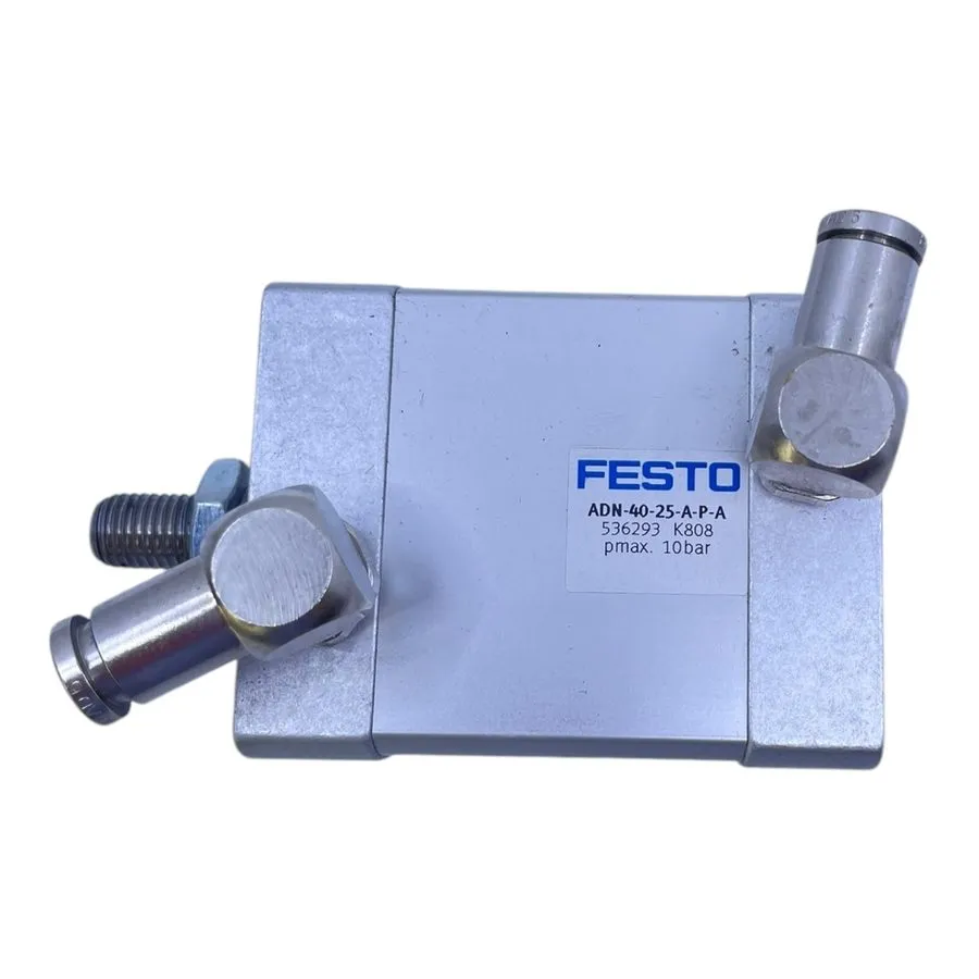 Пневмоцилиндр Festo ADN-40-25-A-P-A Compact Cylinder, ø40mm Bore, 25mm Stroke, 1 — фото лота 1