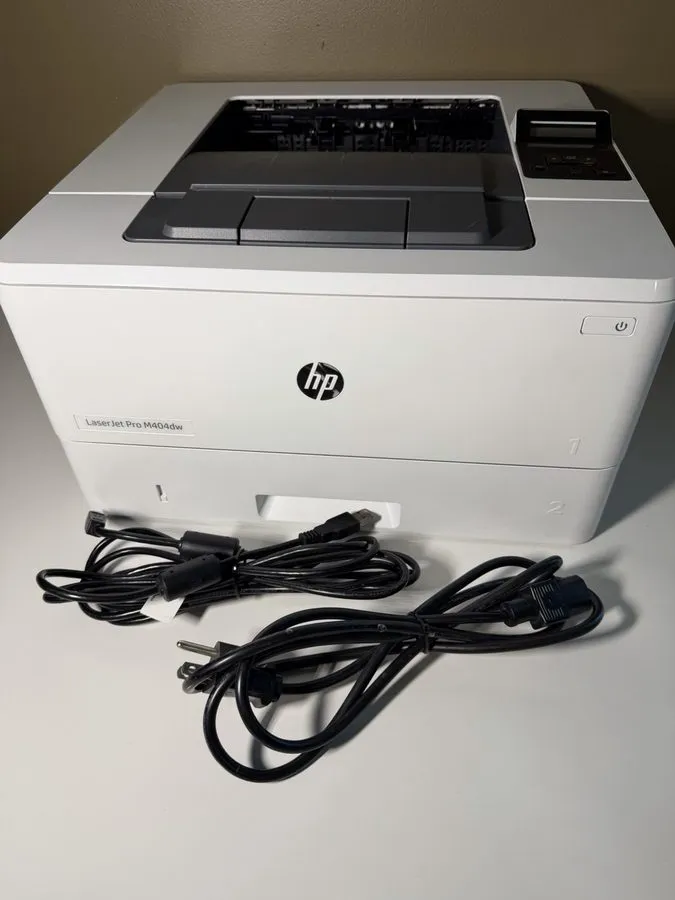 Лазерный принтер HP LaserJet Pro M404dw Monochrome Laser Printer W/ Cords No Ton