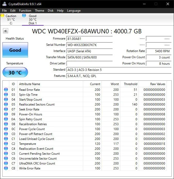 Жёсткий диск Western Digital Red Plus NAS 4TB HDD 3.5" SATA 6Gbps 5400RPM WD40EF — фото лота 2