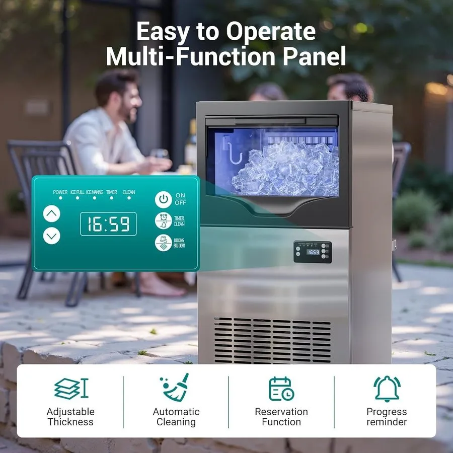 Льдогенератор Efficiency Commercial Ice Maker Machine 120lbs/24H ETL Certified,  — фото лота 2