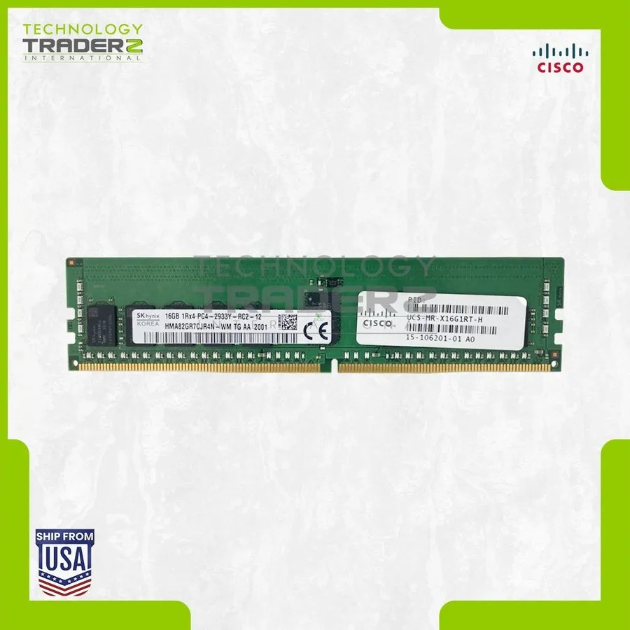 Модуль памяти UCS-MR-X16G1RT-H Cisco Compatible 16GB DDR4-2933Mhz 1Rx4 1.2v ECC 