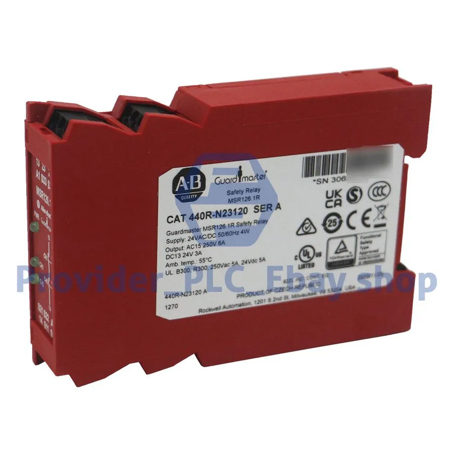 Реле безопасности Allen Bradley 440R-N23120 MSR126.1R, 24V AC/DC,Safety Relay