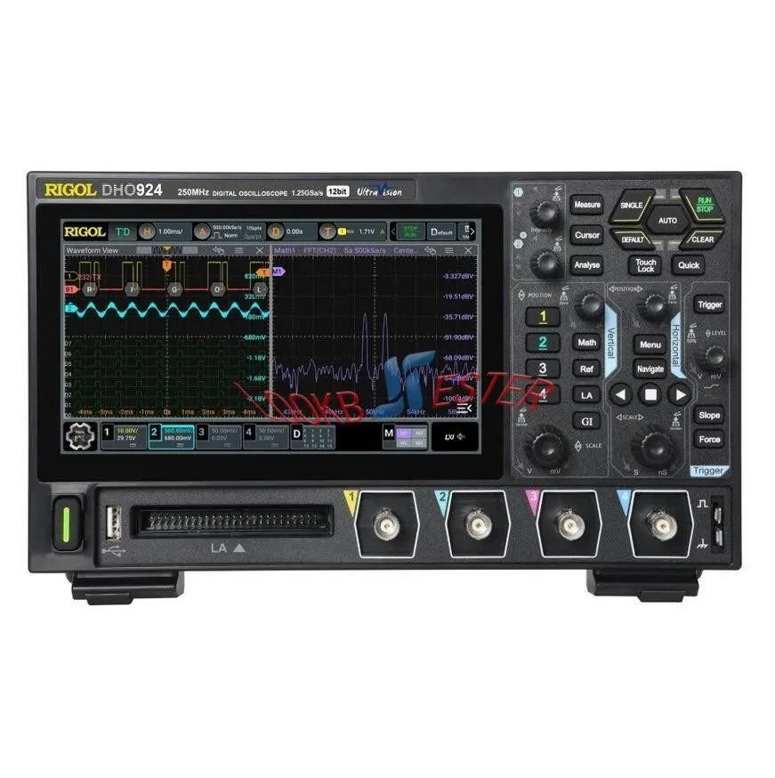 Осциллограф RIGOL DHO924 Oscilloscope Digital 4-Ch 250 MHz, 1.25 GSa/s, 12 Bit A
