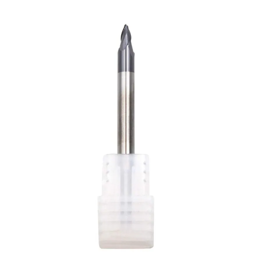Режущий инструмент Micro Carbide Tapered Square Endmill,0.4Mm Blade,4Mm Shank,2F