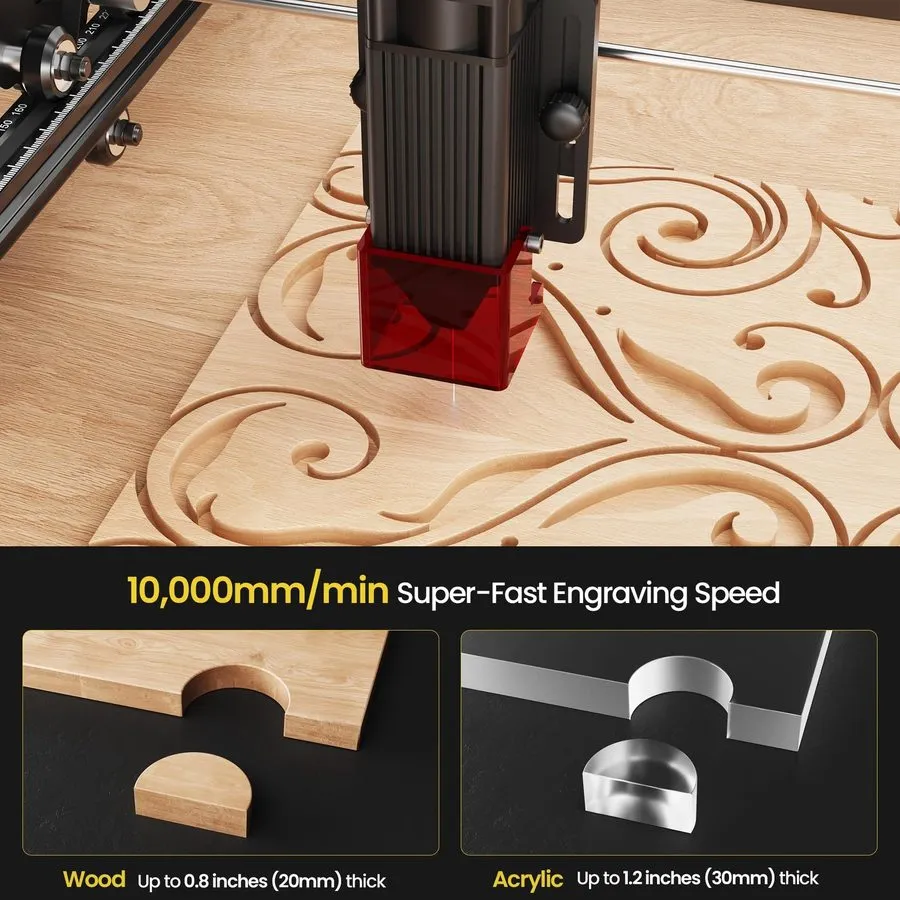 Лазерный гравёр Genmitsu Laser Engraver Kortek 10W 10000mW, Desktop Laser Cutter