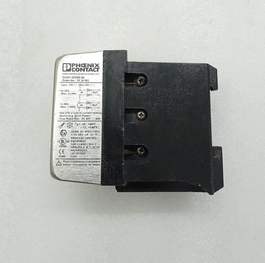 Блок питания PHOENIX CONTACT 2938963 QUINT-DIODE/40 24VDC REDUNDANCY POWER SUPPL