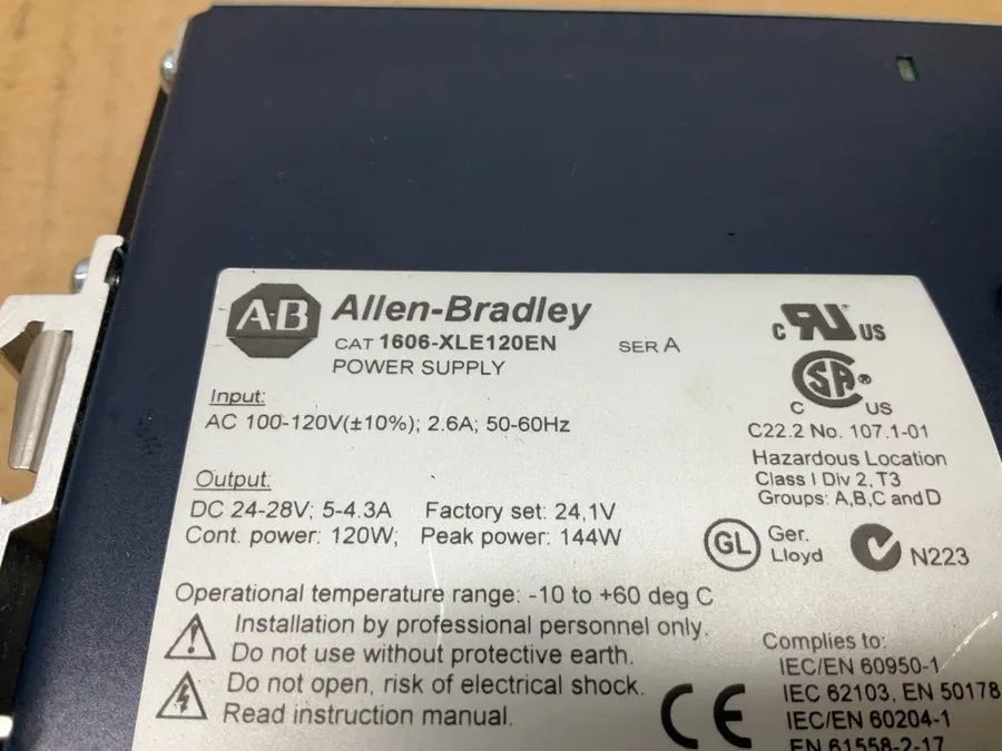 Блок питания Allen Bradley 1606-XLE120EN 24 VDC 5 Amp Power Supply 1606 (TSC)