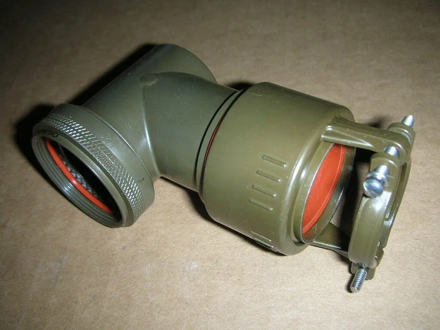 Разъём Glenair Amphenol 06324, M85049/79-23W09 Backshell 90° Connector Sz. 23-Sh — фото лота 2
