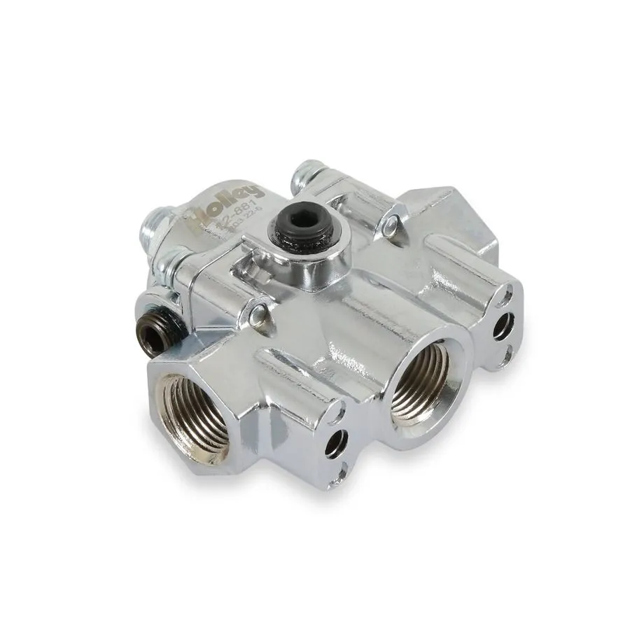 Трубопроводная арматура Holley 12-881 Fuel Pressure Regulator 4.5-9 PSI Chrome B — фото лота 2