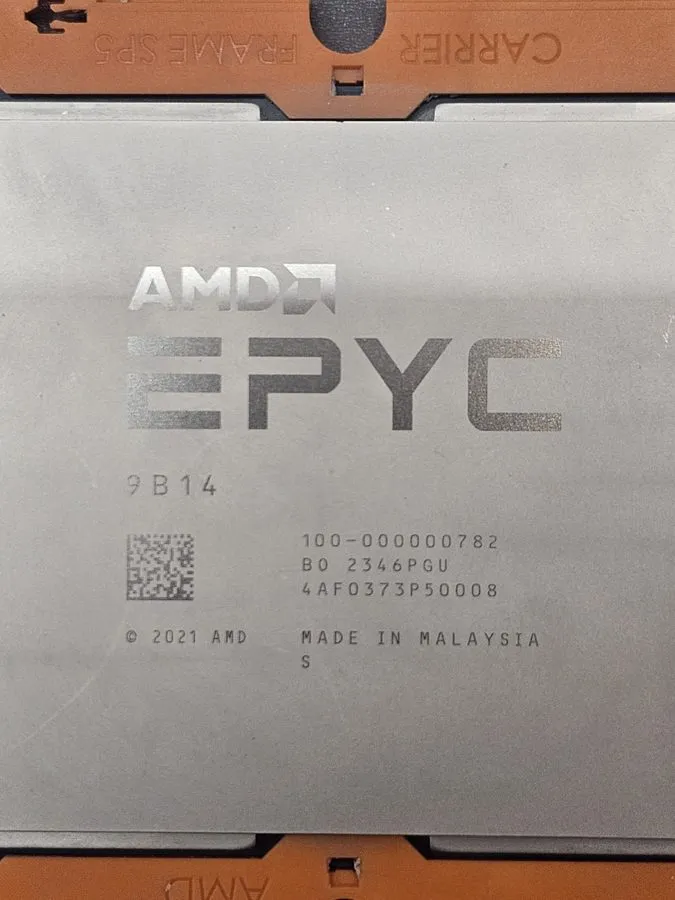 Процессор AMD EPYC 9B14 100-000000782 2.6GHz 96-Core 384MB 400W Socket SP5 Proce — фото лота 1