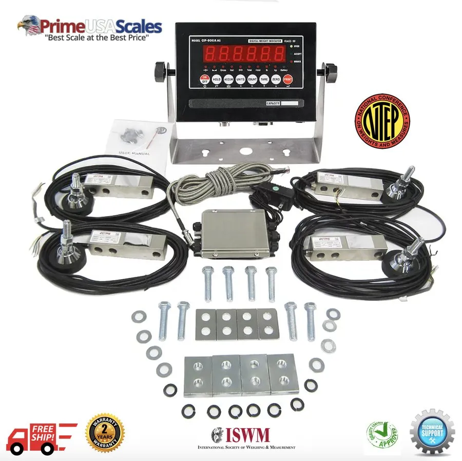 Весы Alloy Steel OP-720-20K Build It Yourself 20,000 LBS Floor Scale Kit Package — фото лота 1