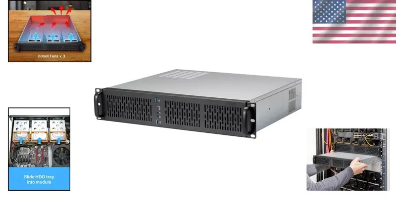 Жёсткий диск RSV-Z2600U 2U Server Case 4 HDD Bays Micro-ATX 3 Fans — фото лота 1
