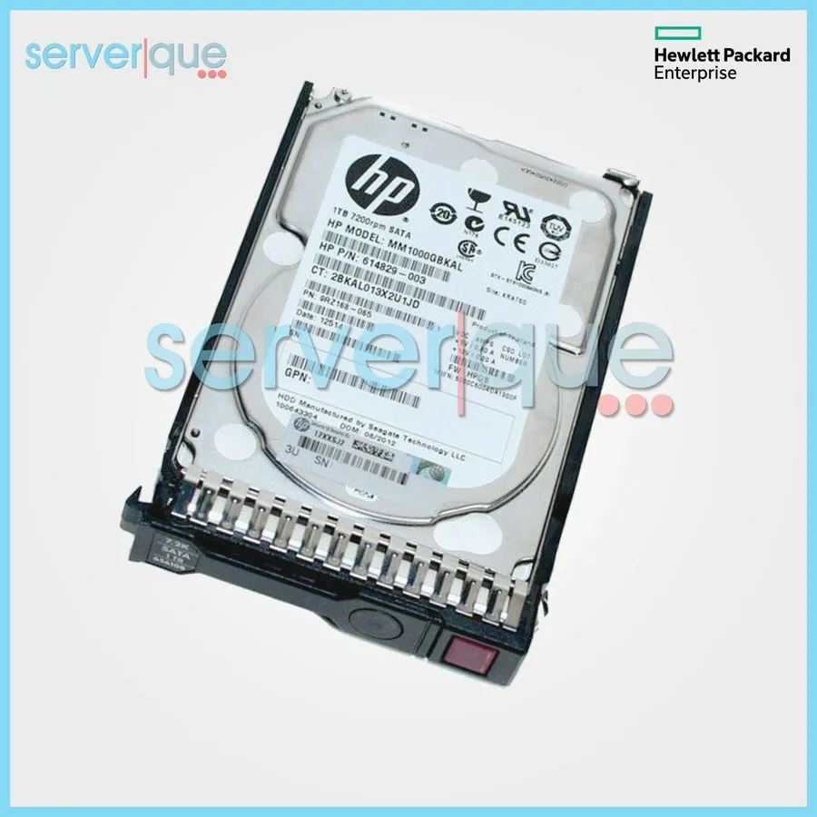 Жёсткий диск 655710-B21 HP 1TB 6G 7.2K 2.5-Inch SATA SFF HDD w/ SC 656108-001 61 — фото лота 1