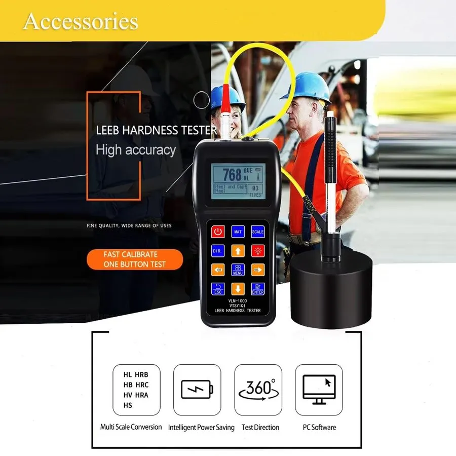 Твердомер Portable Leeb Hardness Tester Meter Durometer with Measuring Range HLD