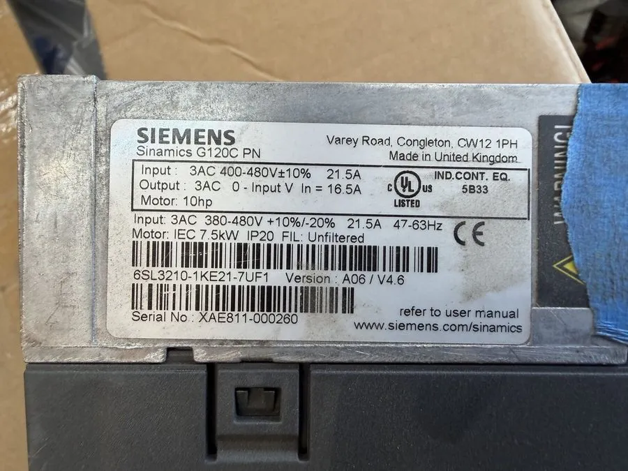 Частотный преобразователь 6SL3210-1KE21-7UF1