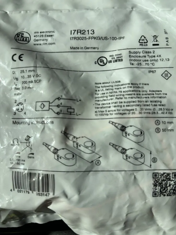 Датчик приближения I7R213