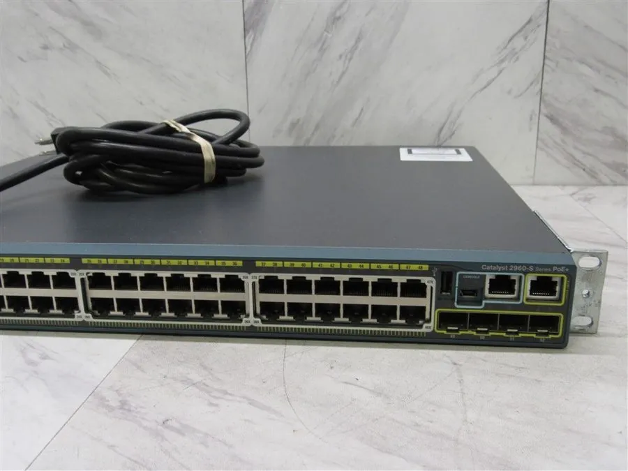 Коммутатор Cisco WS-C2960S-48FPS-L Catalyst 2960-S 48-Port PoE+ Network Switch — фото лота 2