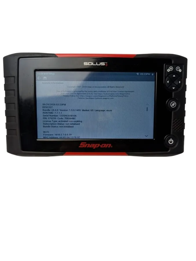 Диагностический сканер Snap-on Tools EESC337 SOLUS + Plus Automotive Scanner 25.